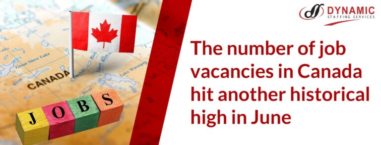 The number of job vacancies in Canada hit another historical high in June